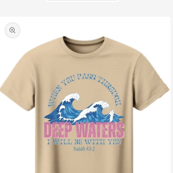 Clothed in armor Size All sizes Deep Waters Isaiah 43:2 Christian T-Shirt Religi - Picture 2 of 2